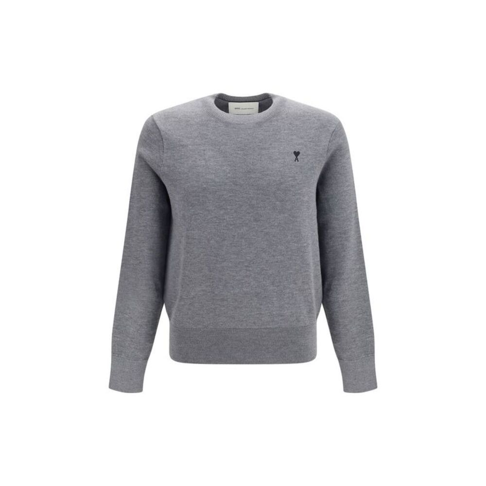 Ami Paris Gray Wool Oves Aries Men's Sweatshirt